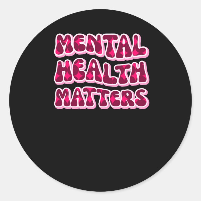 Stickers Texte rose S Santé mentale (Devant)