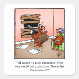 Stickers Thanksgiving drôle "Phénomène Novembre"