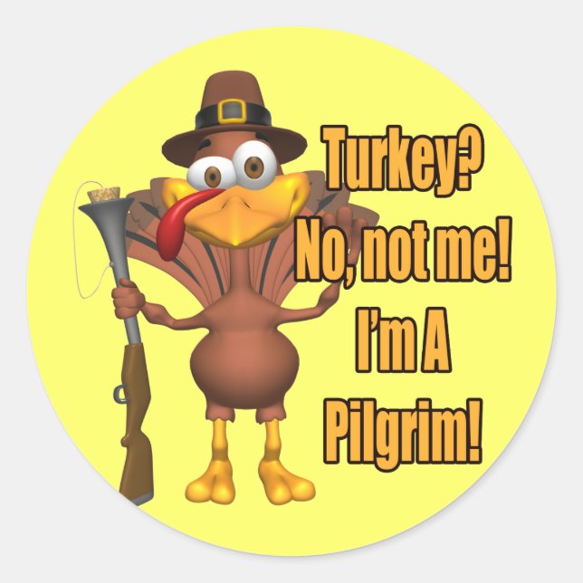 Stickers - Thanksgiving Turquie pèlerin (Devant)