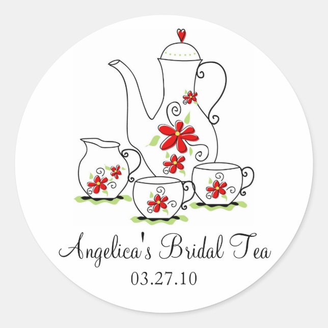 Stickers thé rouge nuptiale (Devant)
