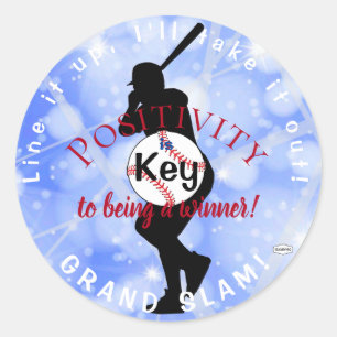 Stickers Thème de baseball bleu clair HAMbyWG