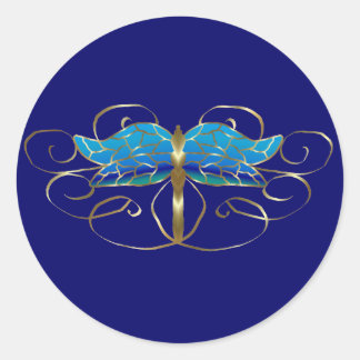Stickers Tiara de libellule d'or