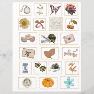 Stickers Timbre Ephemera vintage