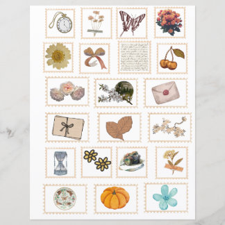 Stickers Timbre Ephemera vintage