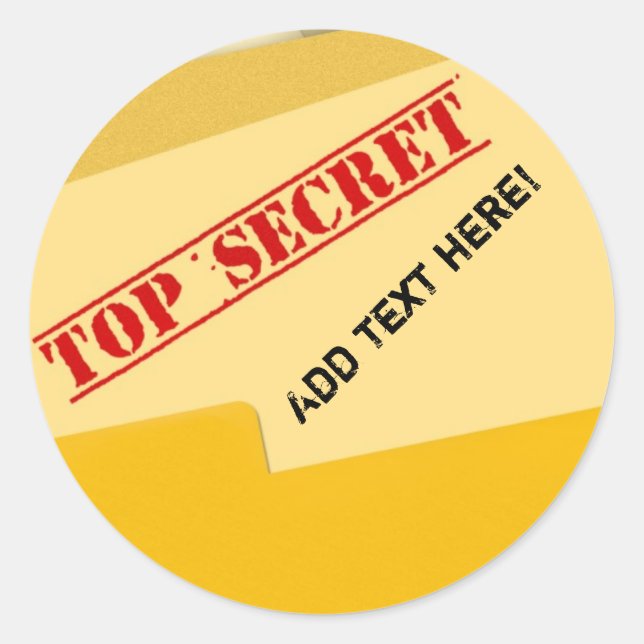 Stickers Top Secret (Devant)