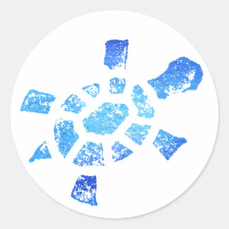Stickers Tortue bleue