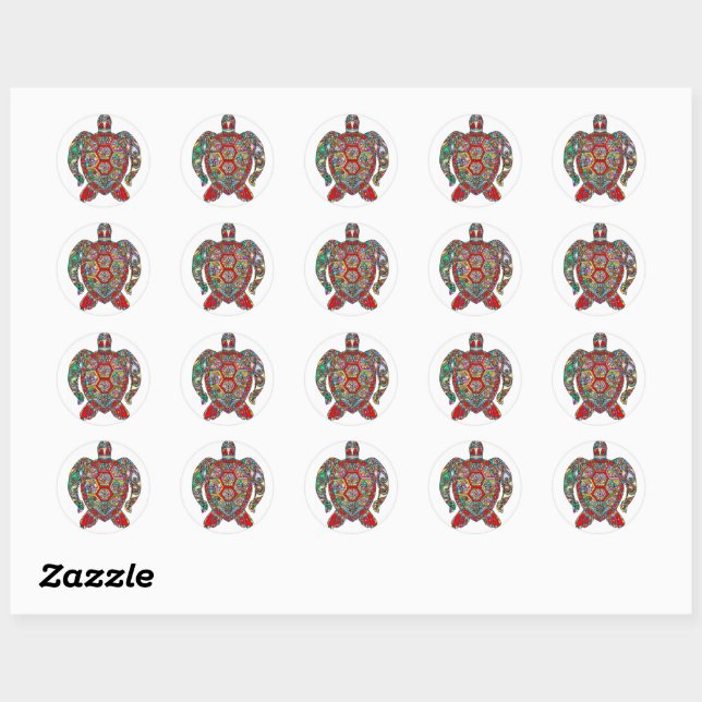 Stickers Tortue de mer (Feuille)