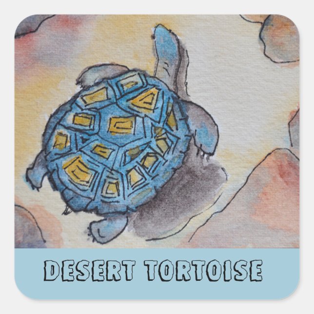 Stickers Tortue du désert (Devant)
