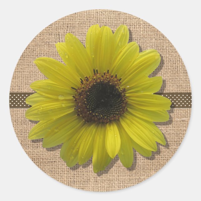 Stickers - Tournesol trempé dans le robinet et la  (Devant)