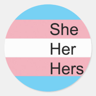 Stickers Trans Pronoun : Elle, Elle, Ses
