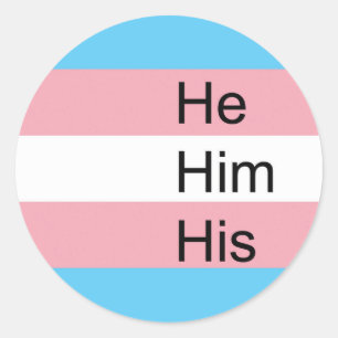 Stickers Trans Pronoun : Lui, Lui, Ses