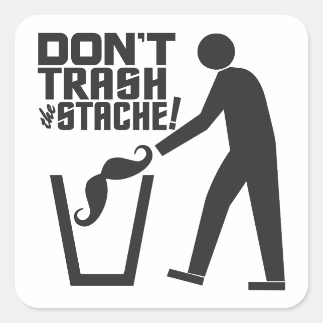 stickers Trash Stache (Devant)