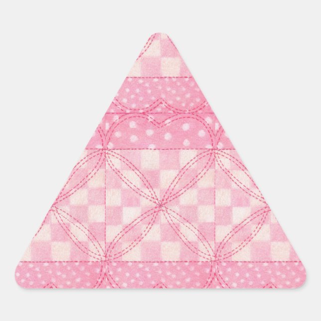 Stickers Triangle COEUR ROSE (Devant)