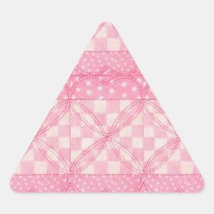 Stickers Triangle COEUR ROSE