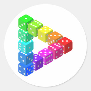 Stickers Triangle Dice