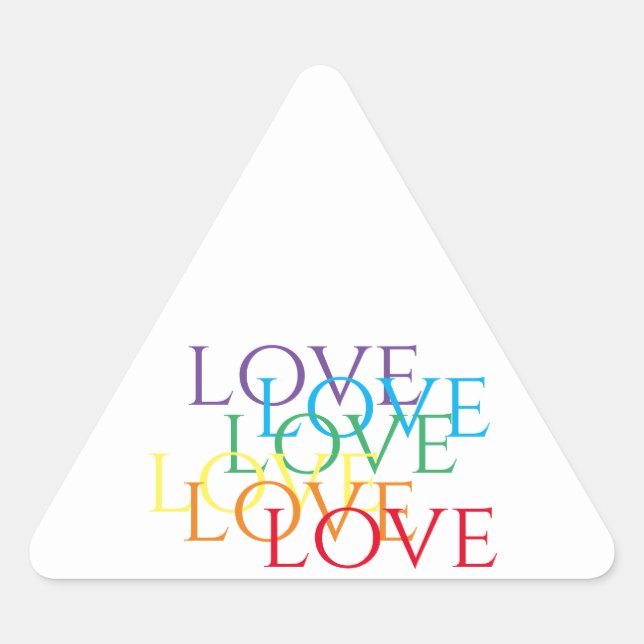 Stickers Triangle LOVE RAINBOVE (Devant)