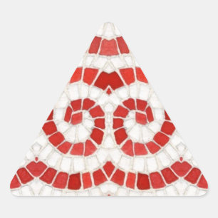 Stickers triangle MOSAÏQUE ROUGE