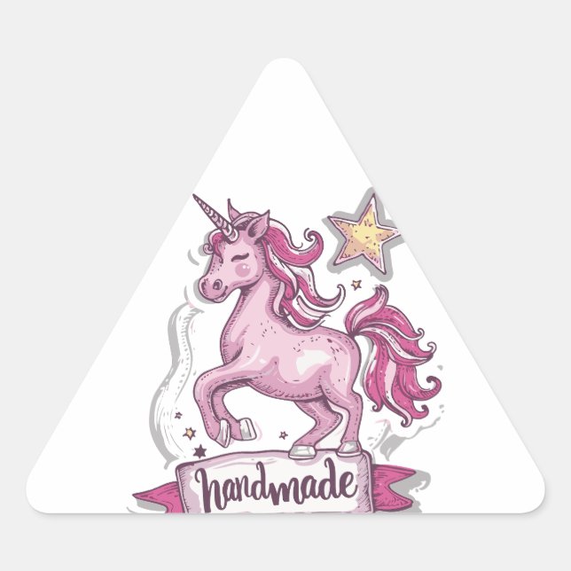 Stickers Triangle Unicorn et l'inscription (Devant)