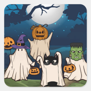 Stickers Trick-or-Traiters, feuille de 20