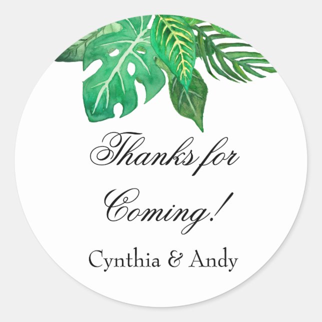 Stickers Tropical Jungle Favoriser | Autocollants  (Devant)