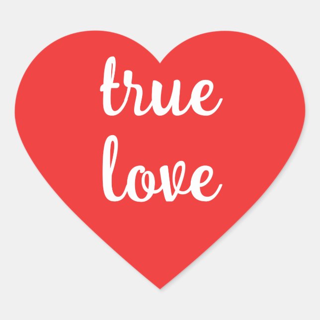 Stickers True Love Red Heart (Devant)