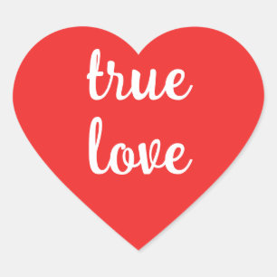 Stickers True Love Red Heart