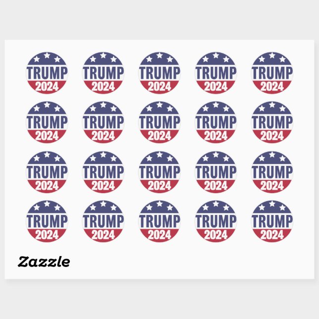 Stickers Trump 2024 Classic Round (Feuille)