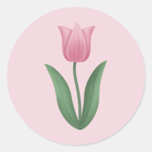 Stickers Tulipe rose