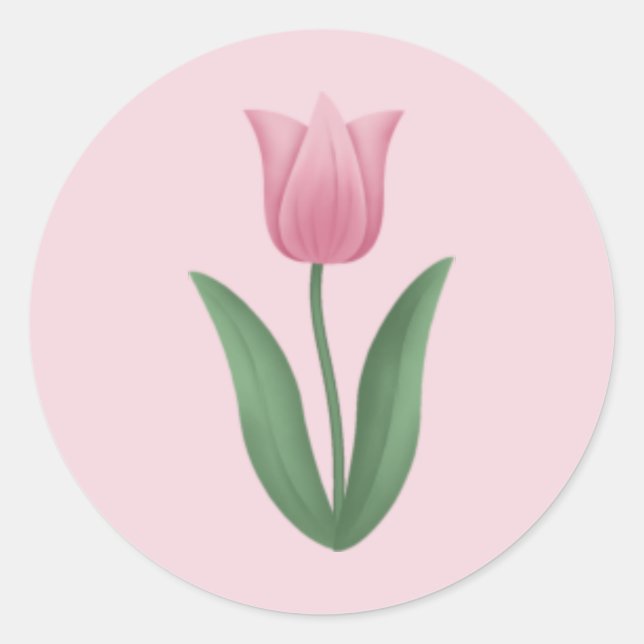 Stickers Tulipe rose (Devant)