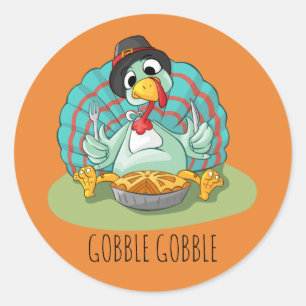 Stickers Turquie d'action de grâce1½ pouce (feuill