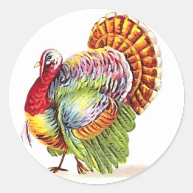 Stickers Turquie Thanksgiving - Coloré (Devant)