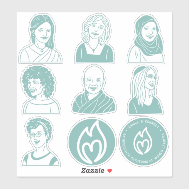 Stickers Turquoise de 8 po (Feuille)