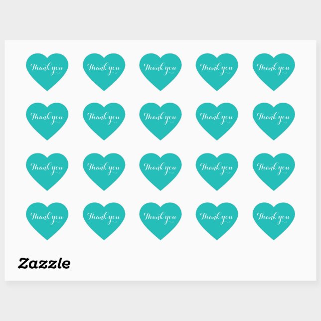 Stickers Turquoises Merci | Merci universel (Feuille)