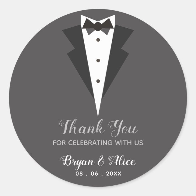 Stickers Tuxedo (Groomsmen de la chambre Mariage) (Devant)