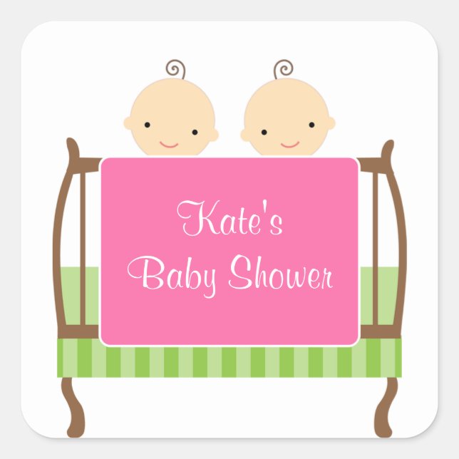 Stickers Twin Pink Crib (Devant)