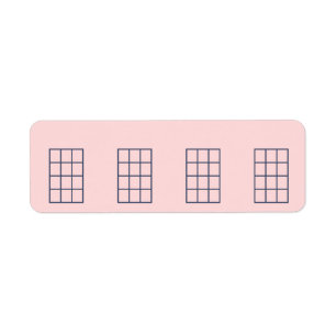 Stickers Ukulele Chord Graphique 4 Frets Marine &