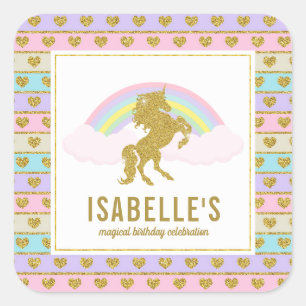 Stickers Unicorn Arc-en-ciel magique