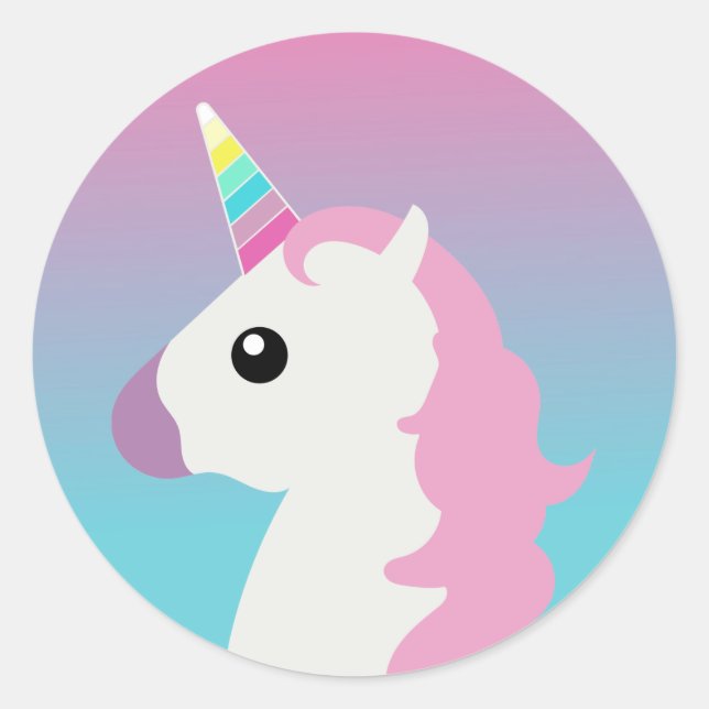 Stickers Unicorn Emoji Ombre (Devant)
