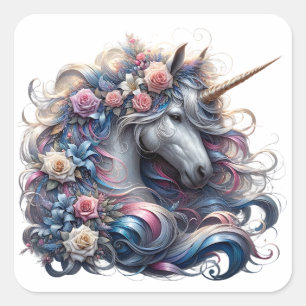 Stickers Unicorne aquarelle