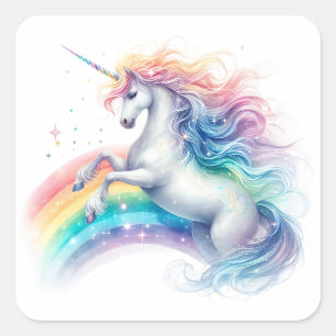 Stickers Unicorne aquarelle