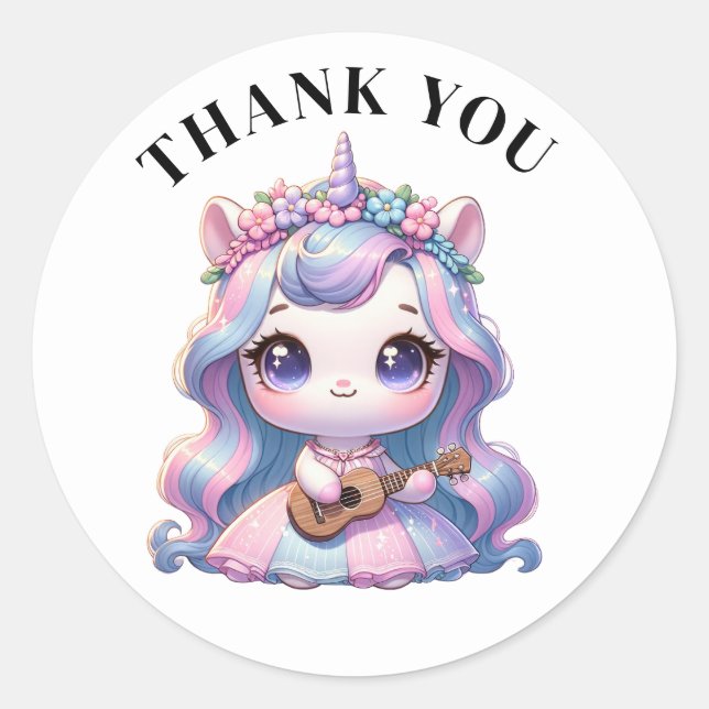 Stickers Unicorne Merci (Devant)