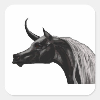 Stickers Unicorne Noire