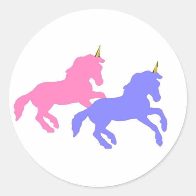 Stickers Unicorns colorés (Devant)