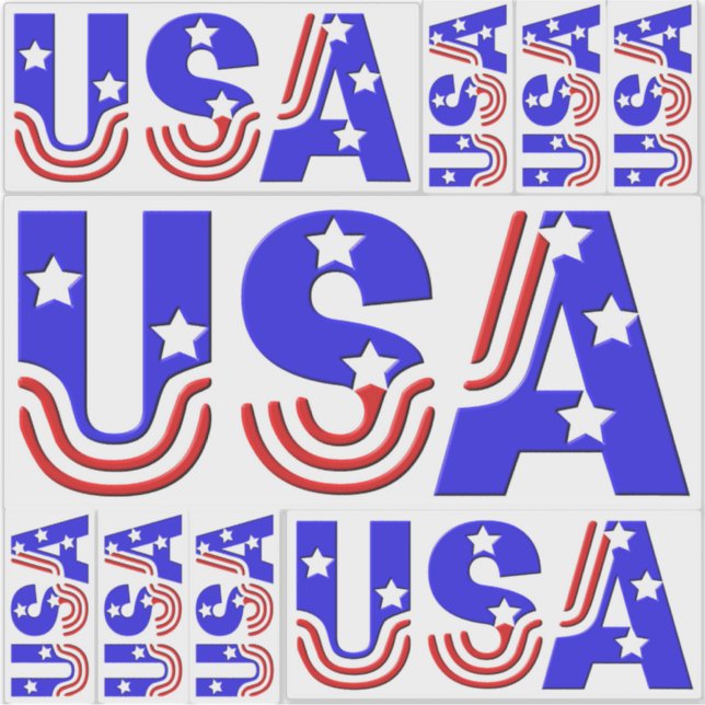 Stickers - USA en Stars et Stripes (Devant)