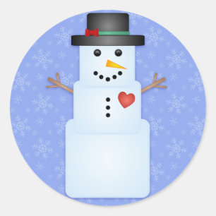 Stickers Vacances Snowman Cube de glace