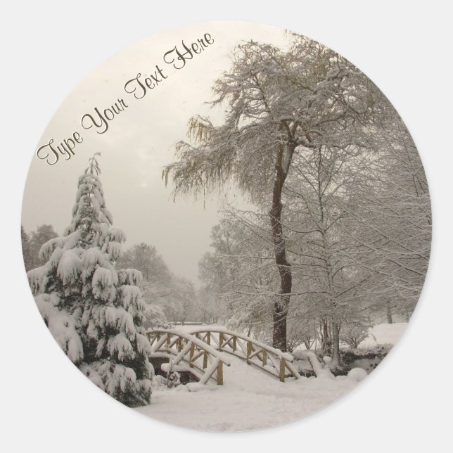 Stickers Vacances Stickers Pont Hiver Personnalisé (Devant)