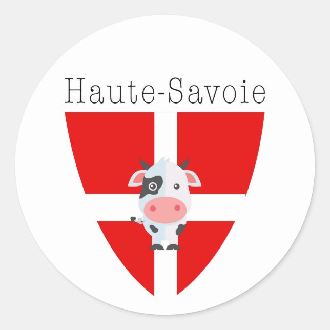 Stickers Vache Haute-Savoie (cercle) (Devant)