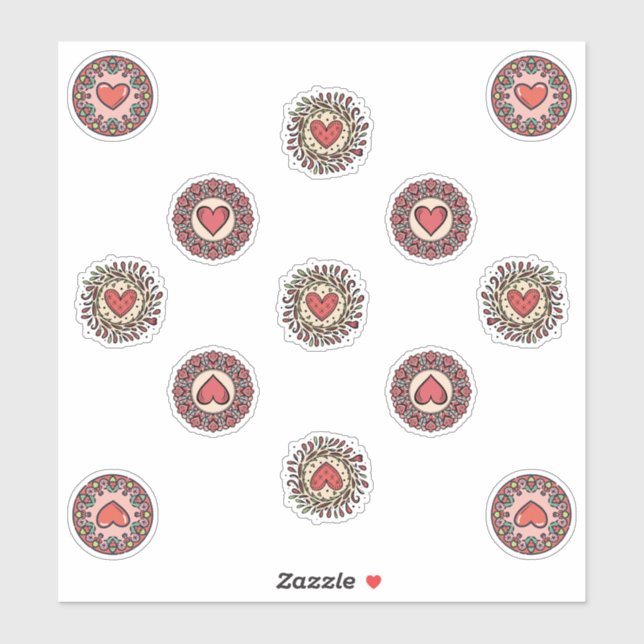 stickers Valentine ai (Feuille)