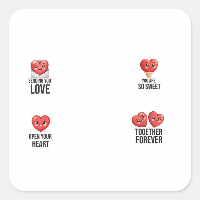 Stickers valentine Day 4 Pack (Devant)
