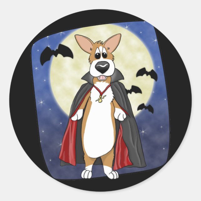 Stickers Vampire Corgi (Devant)